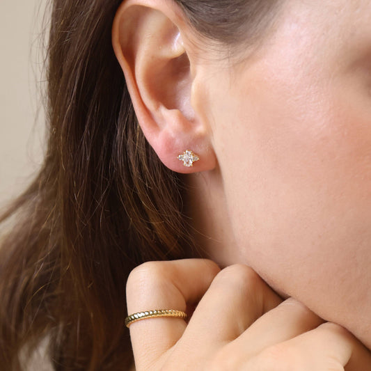 Mini Oval Stud Earrings