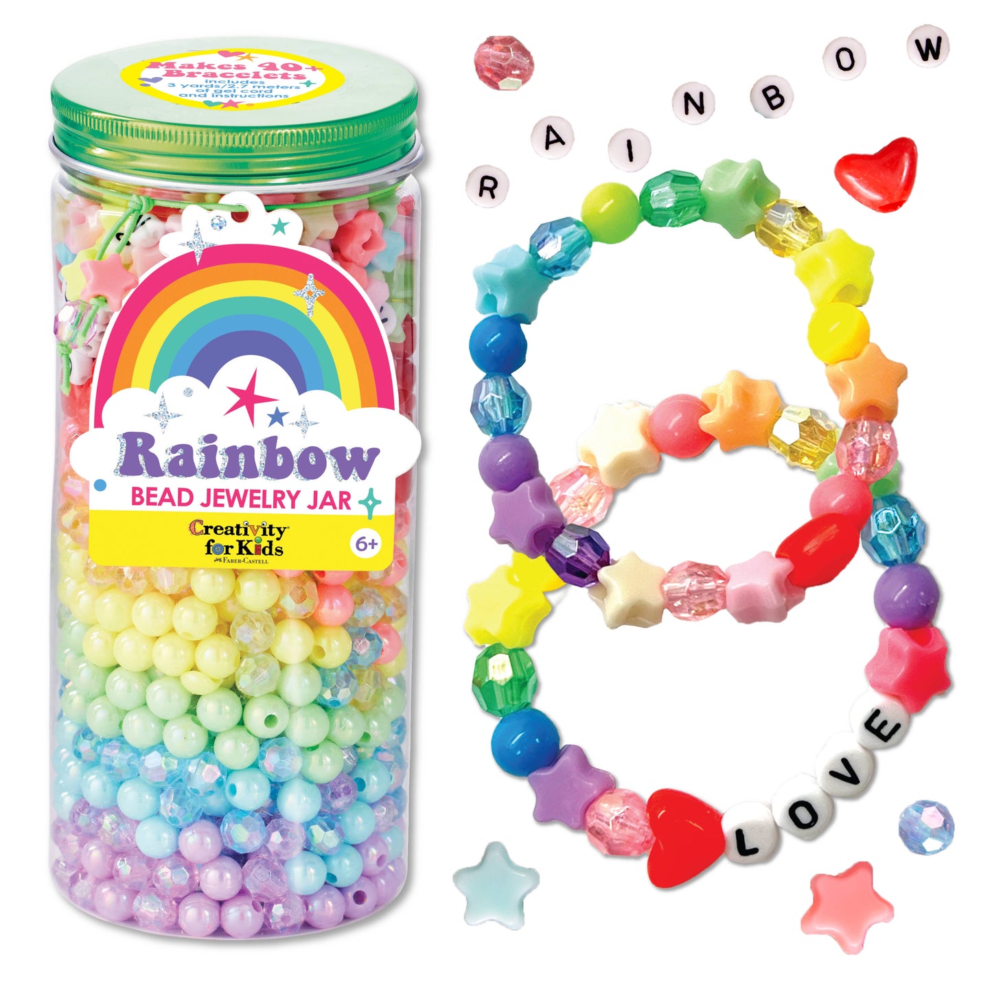 Rainbow Bead Jewelry: DIY Bracelet Craft Kit