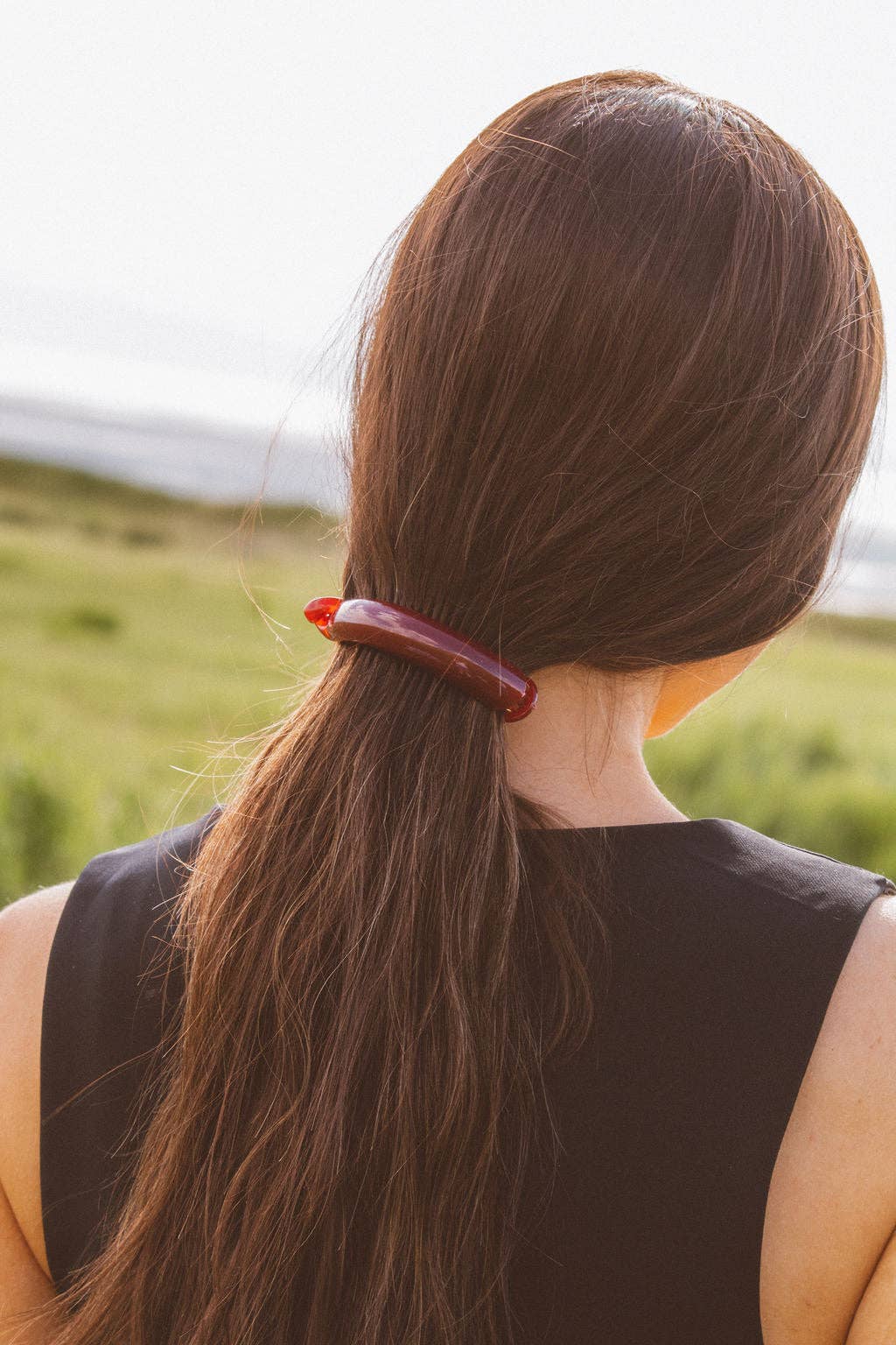 Crimson Ponytail Cuff
