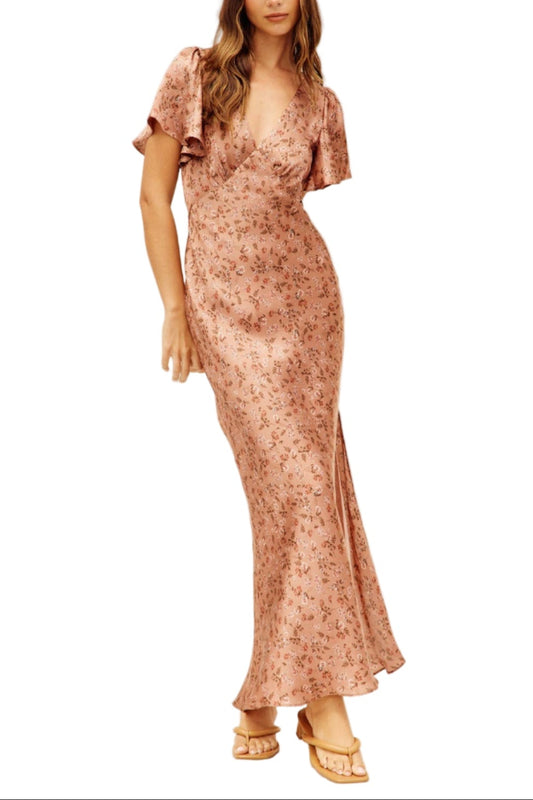 Flutter Sleeve Maxi Dress