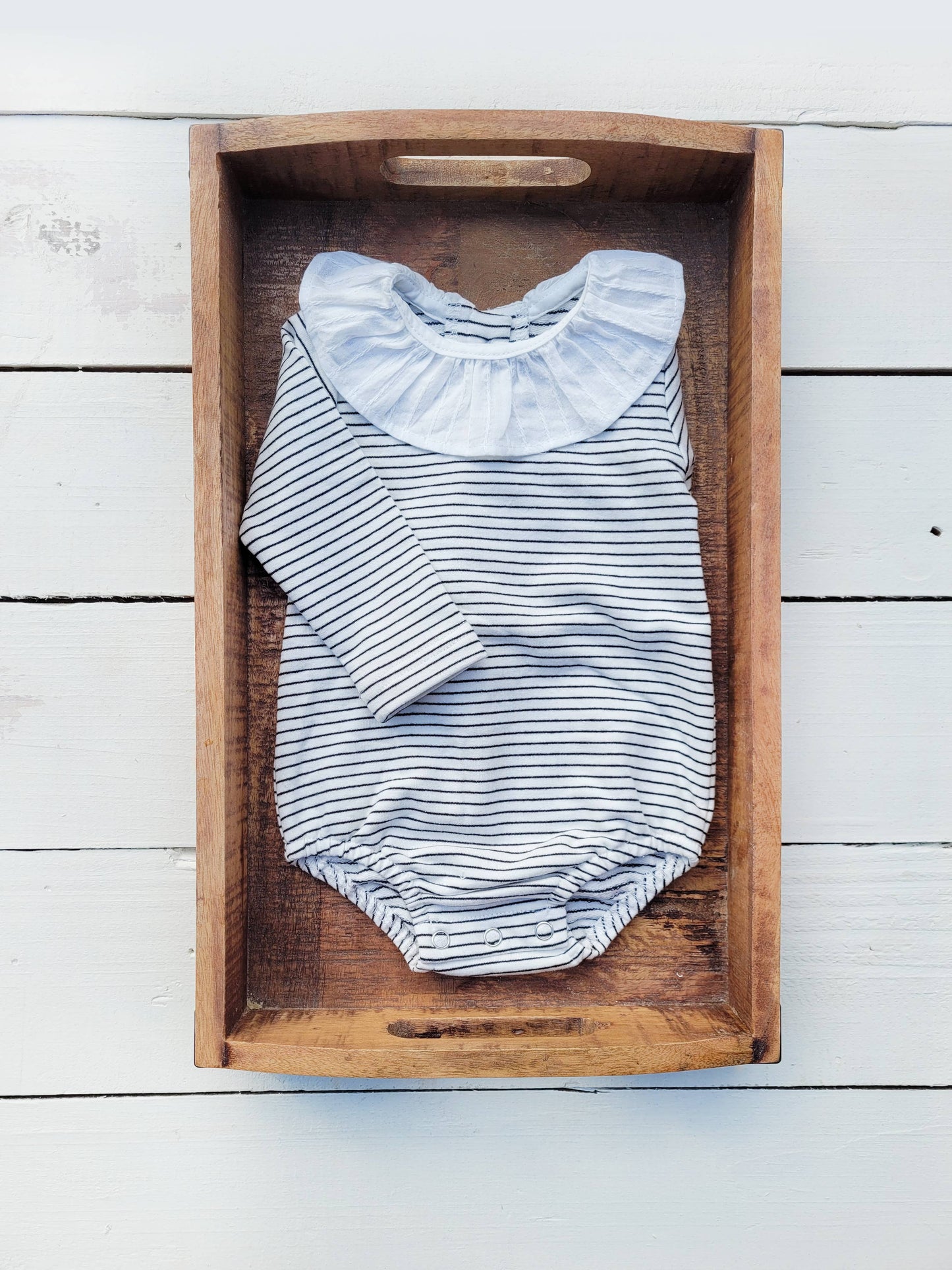 Striped Collar Onesie