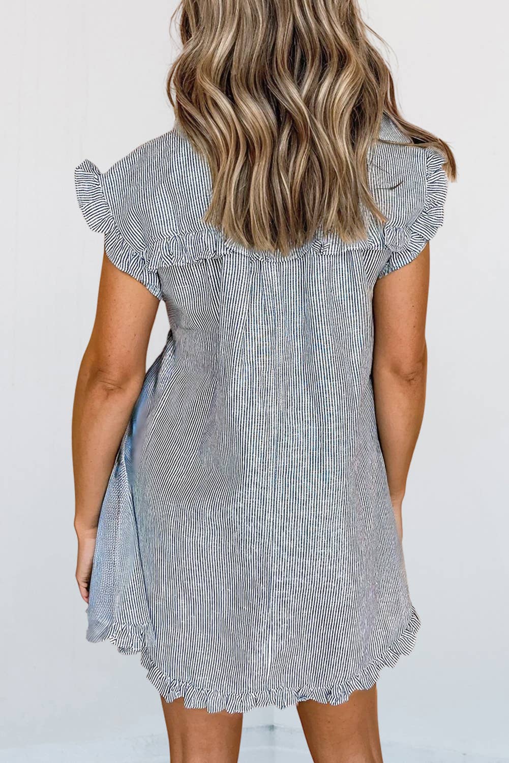 Frilled Button Up Dress