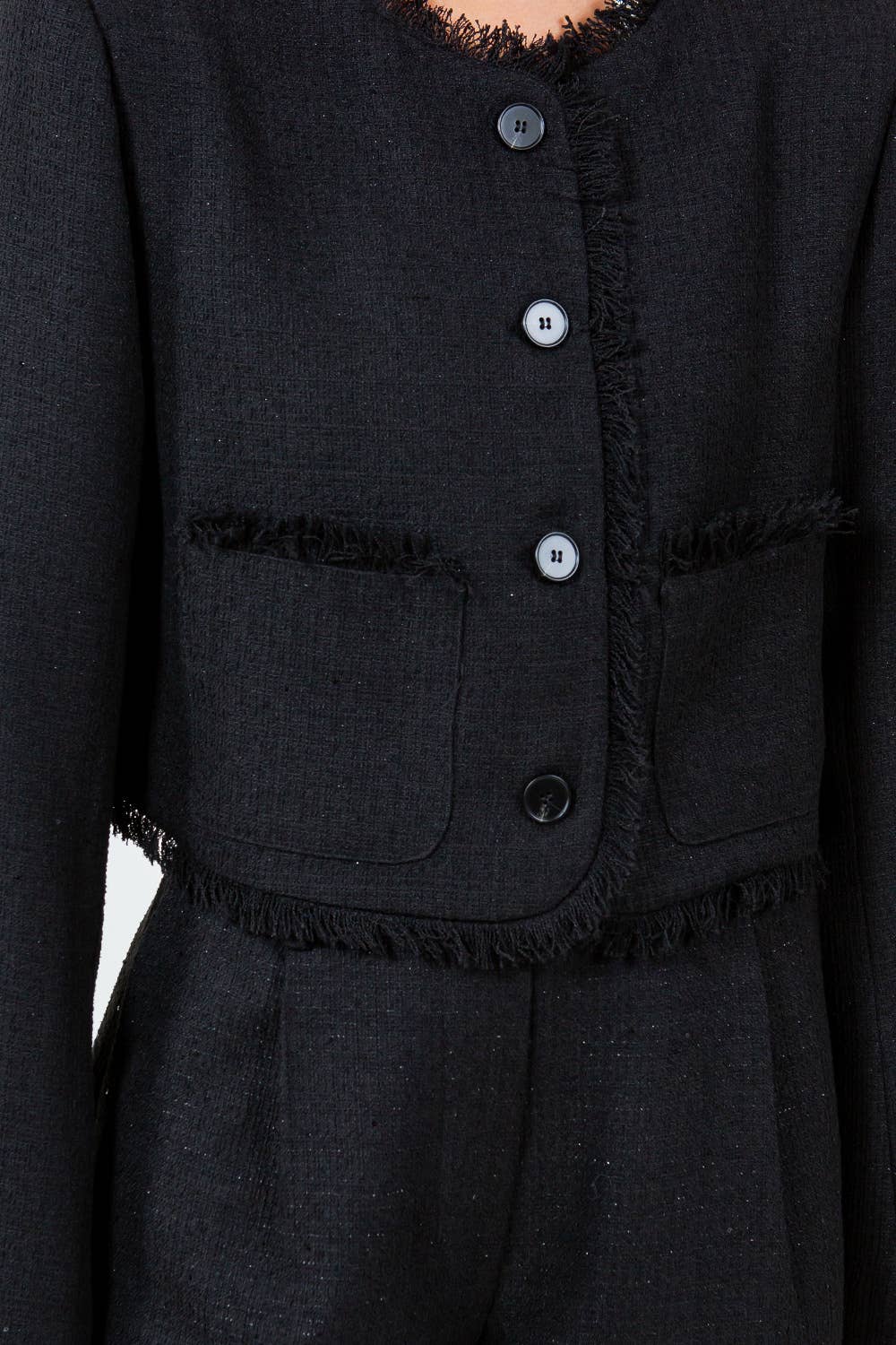 Classic Black Tweed Jacket