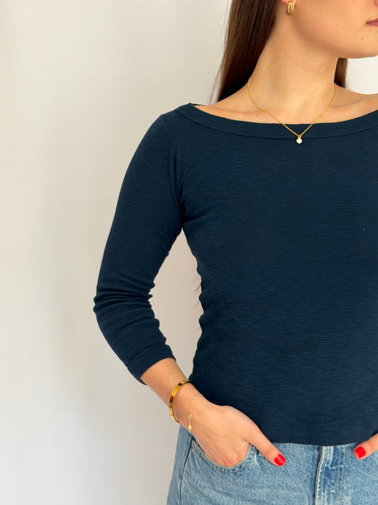 Bateau Slub Top