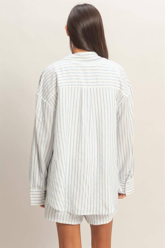 Striped Button-Up Shirt