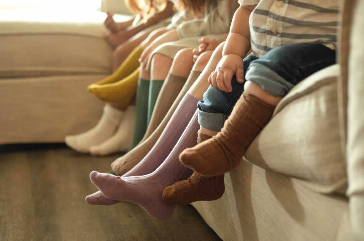 Ribbed Knee High Socks