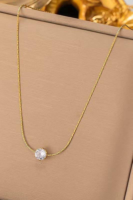 Dainty Rhinestone Necklace