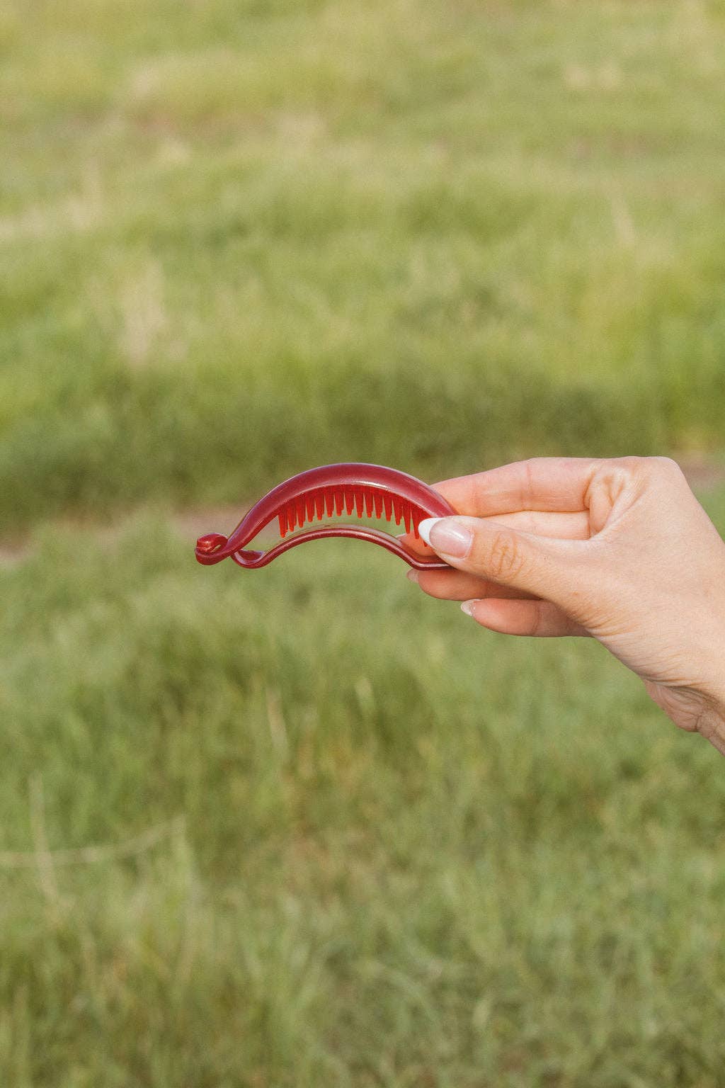 Crimson Ponytail Cuff