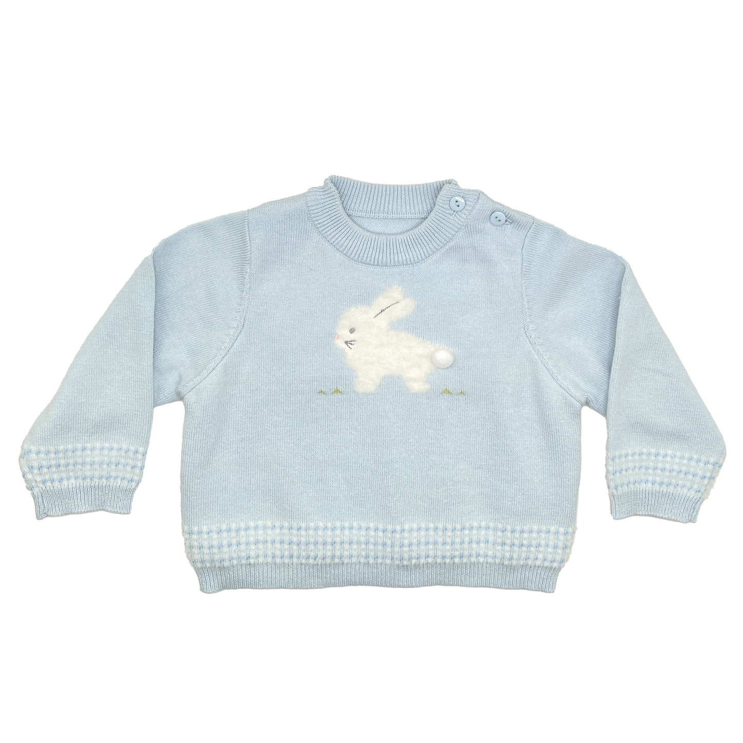 Fuzzy Bunny Blue Sweater