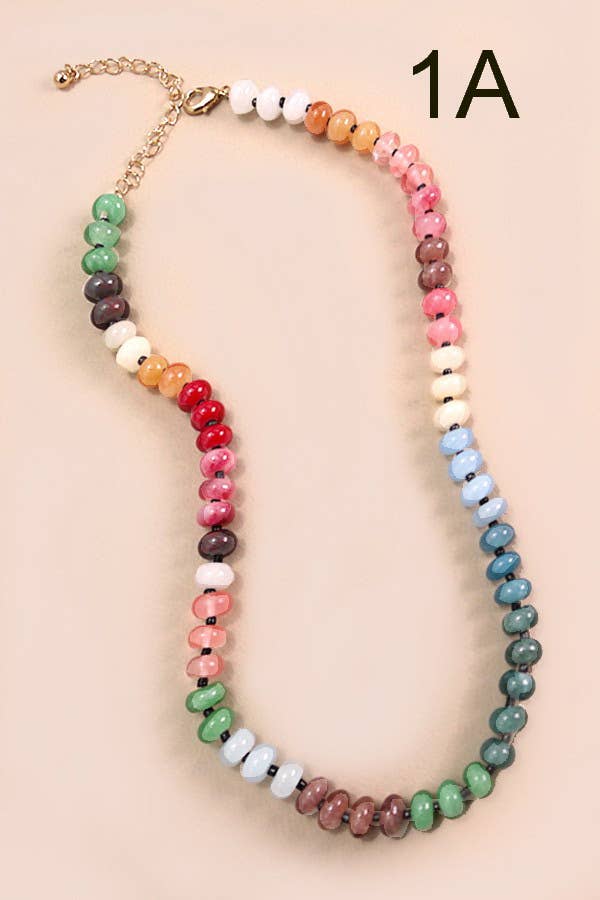 Agate Beaded Necklace
