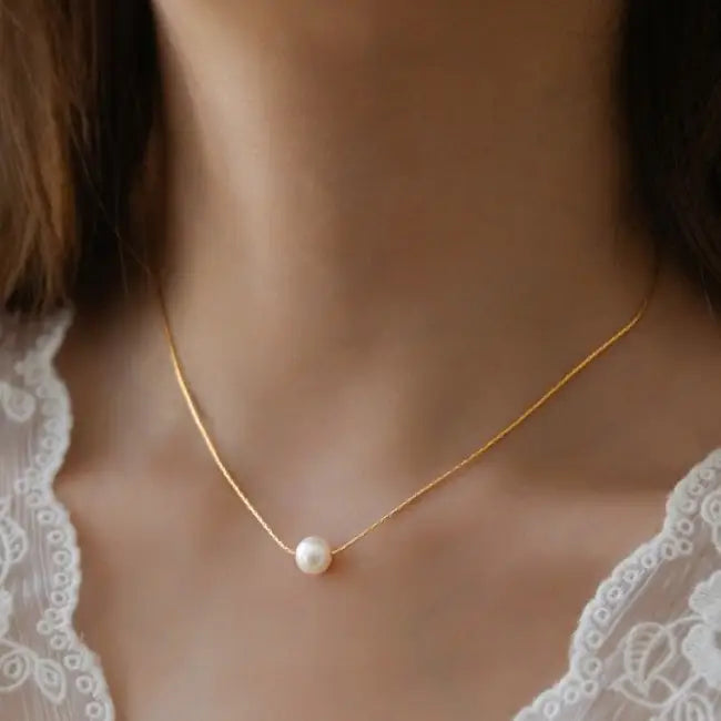 Snake Chain Pearl Necklace