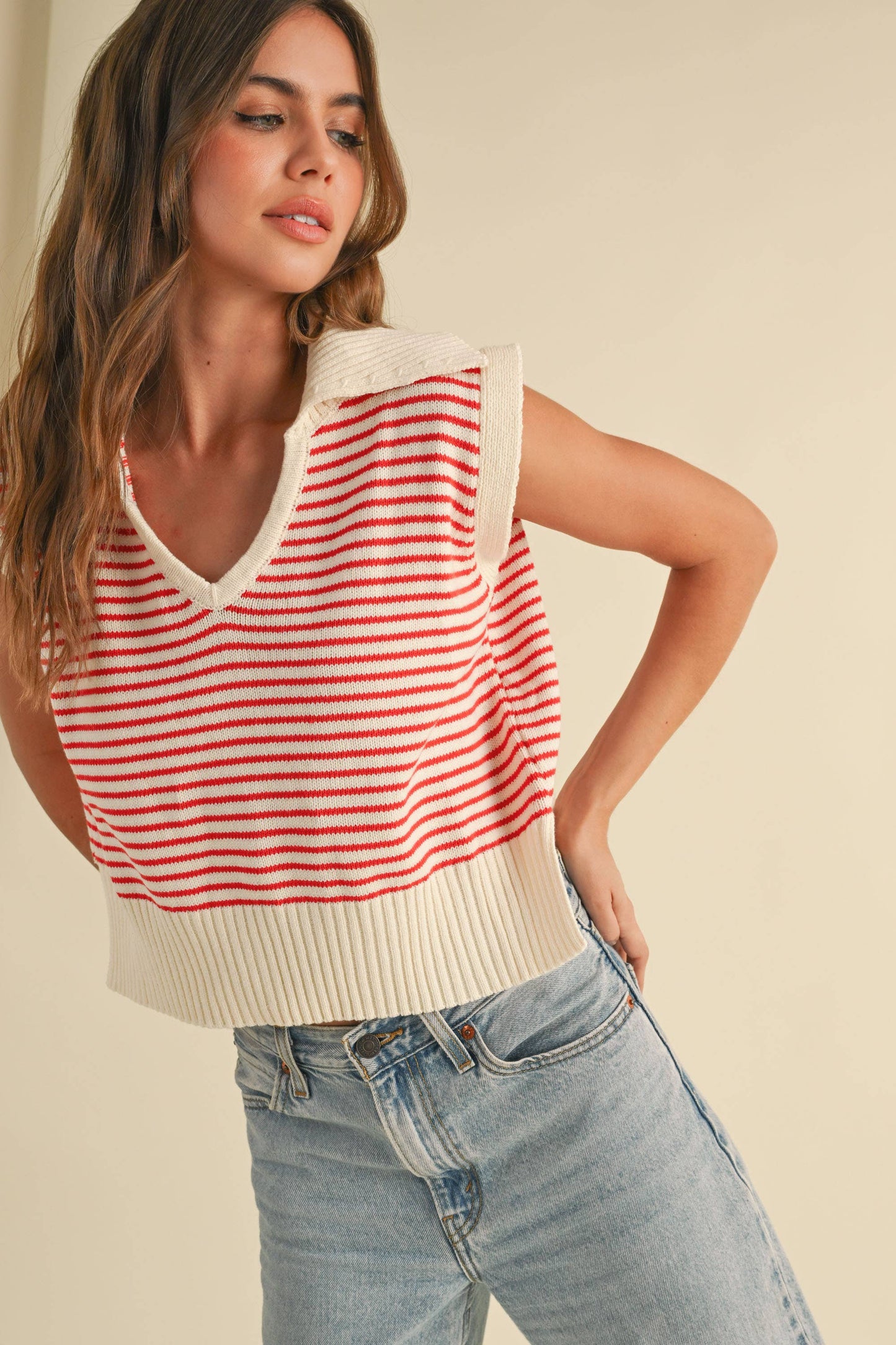 Striped Sweater Vest
