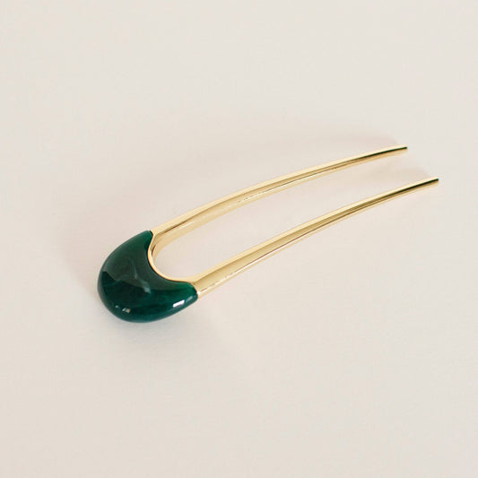 Lune Resin Hair Stick - Amber