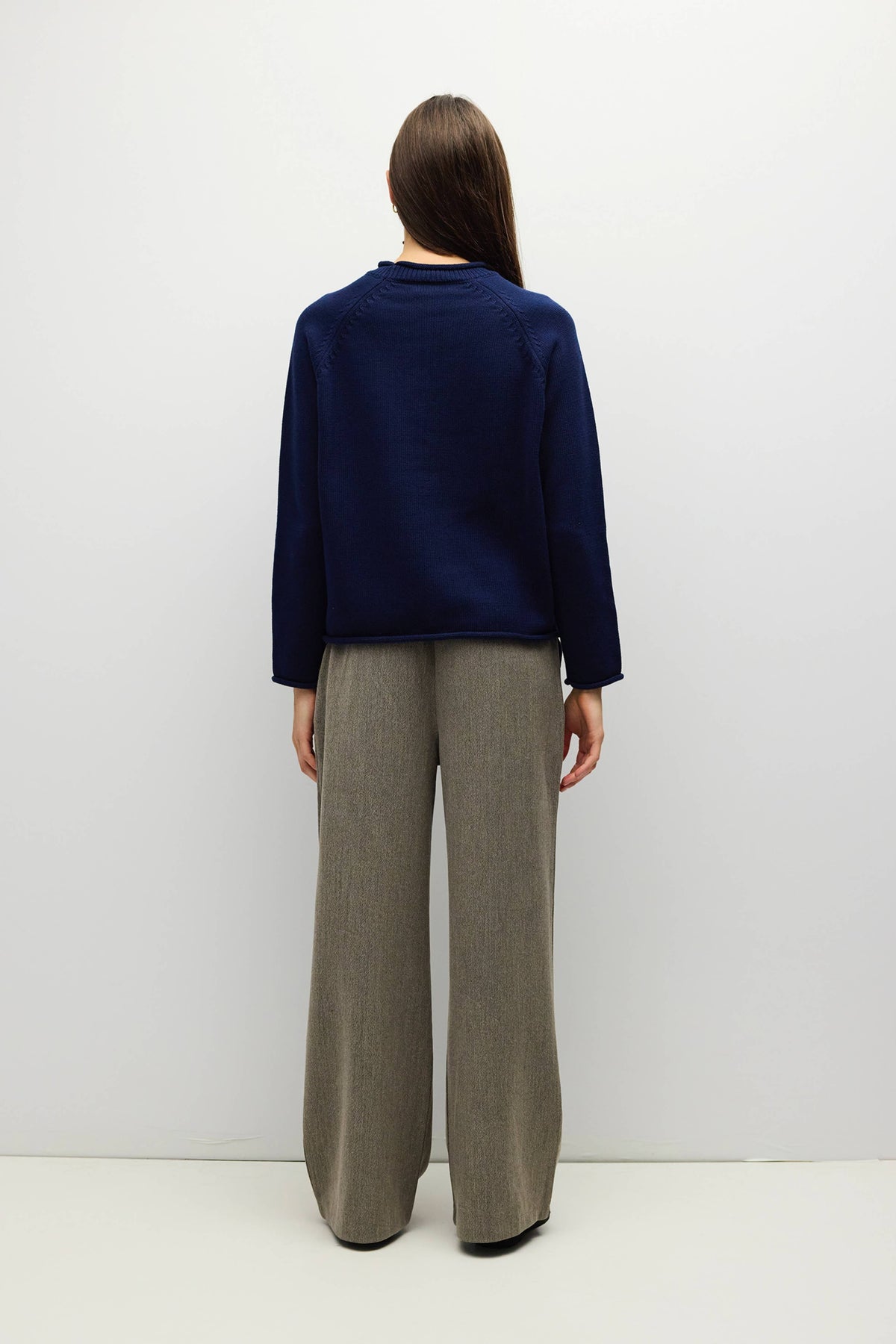 Rolled Edge Raglan Sweater | Multiple Colors