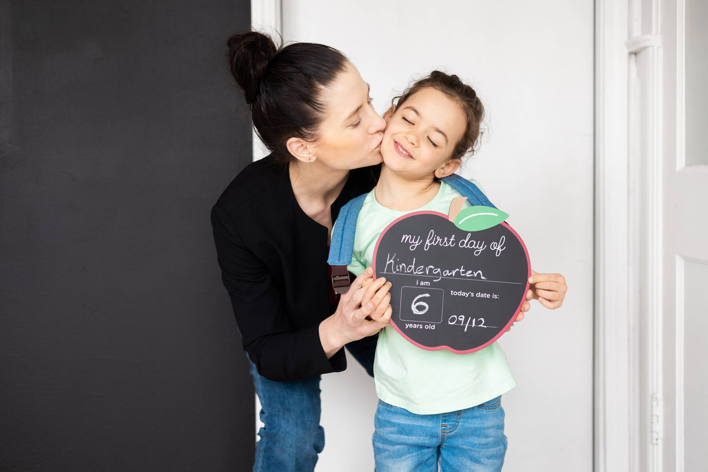 Apple Chalkboard Sign - Reversible for First & Last Day of School