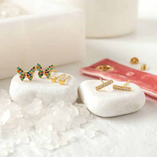 Butterfly Velvet Stud Set