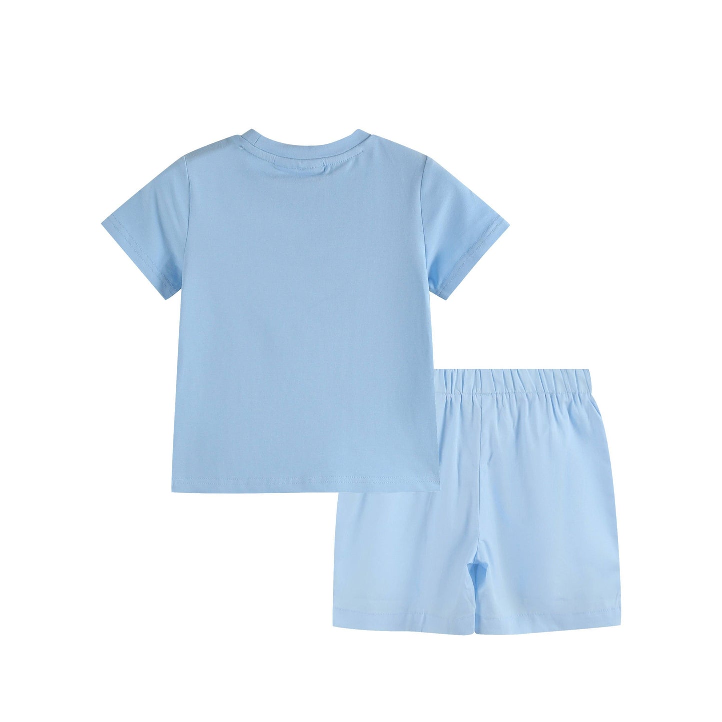 Blue Easter Smocked T-Shirt and Shorts Set