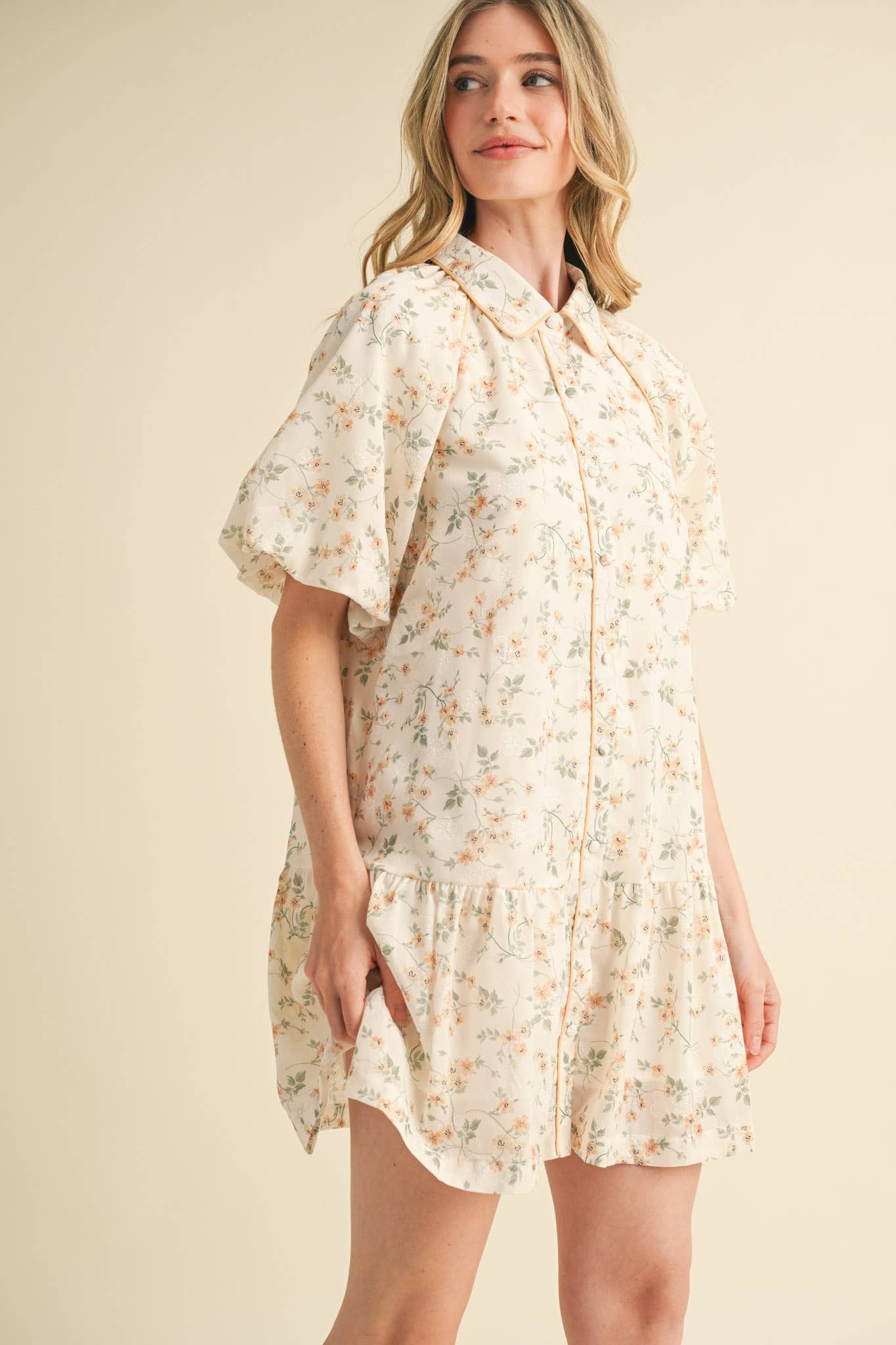 Button Down Floral Dress