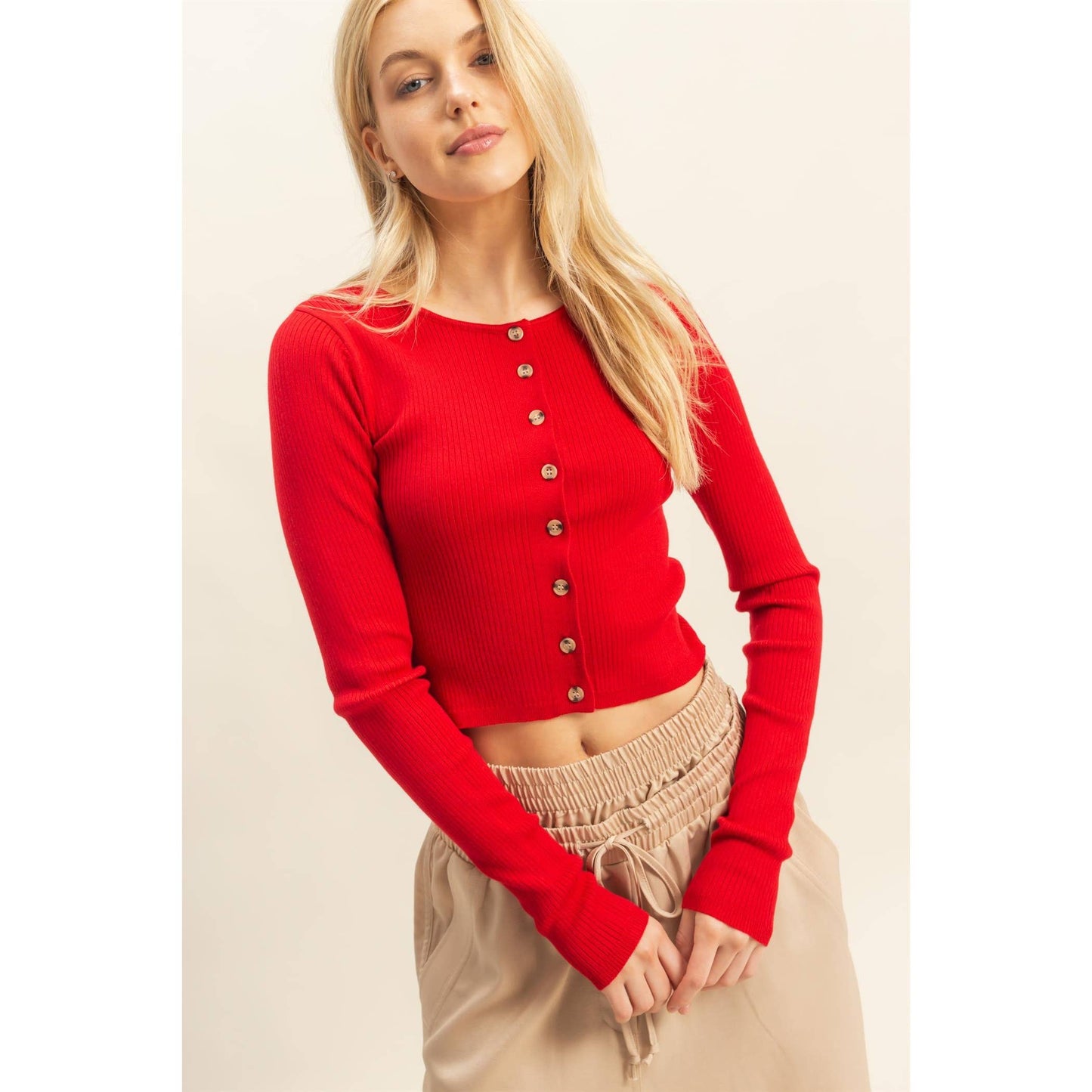 Mona Ribbed Knit Cardigan