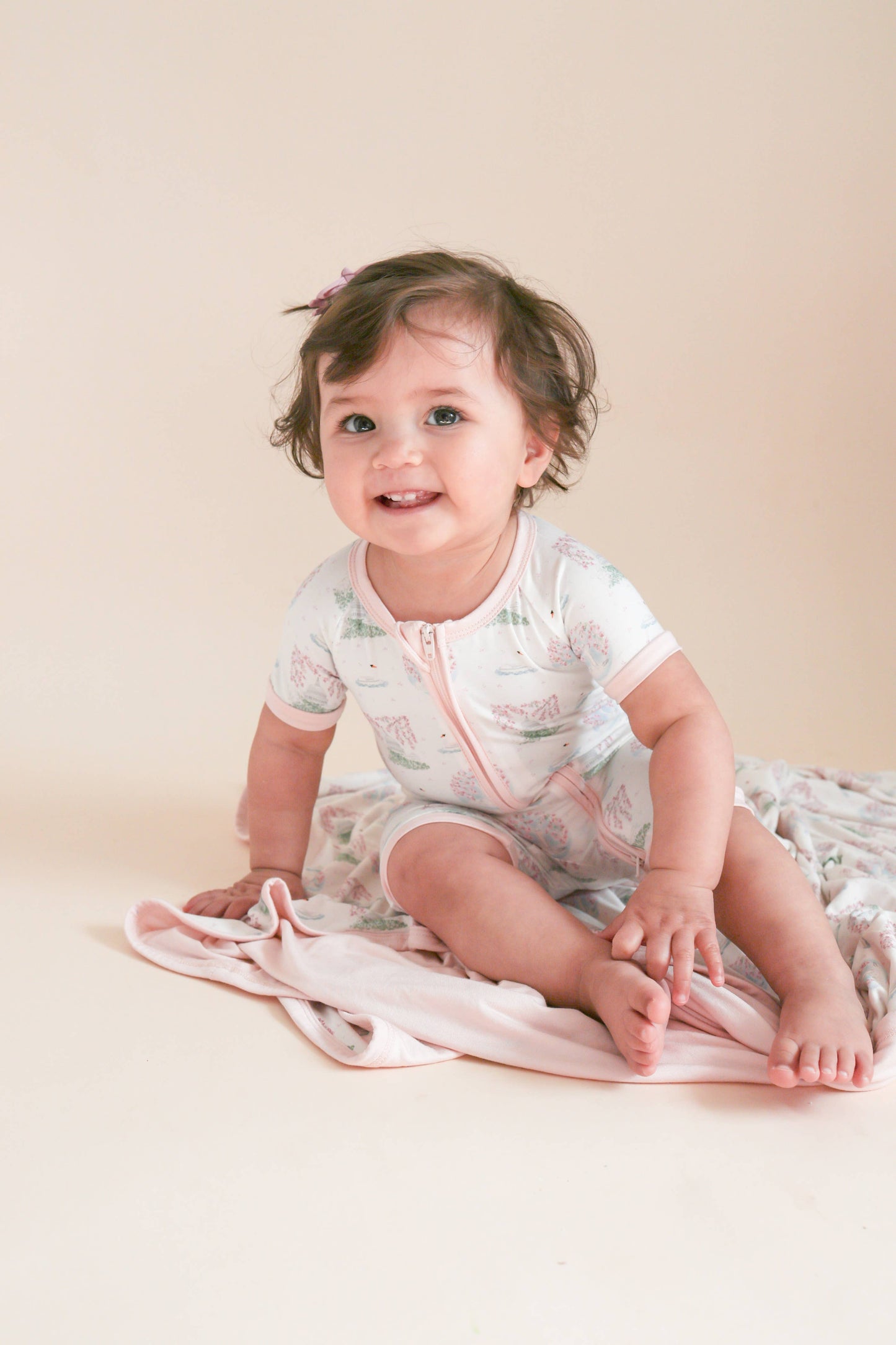 Cherry Blossom Shortie Romper