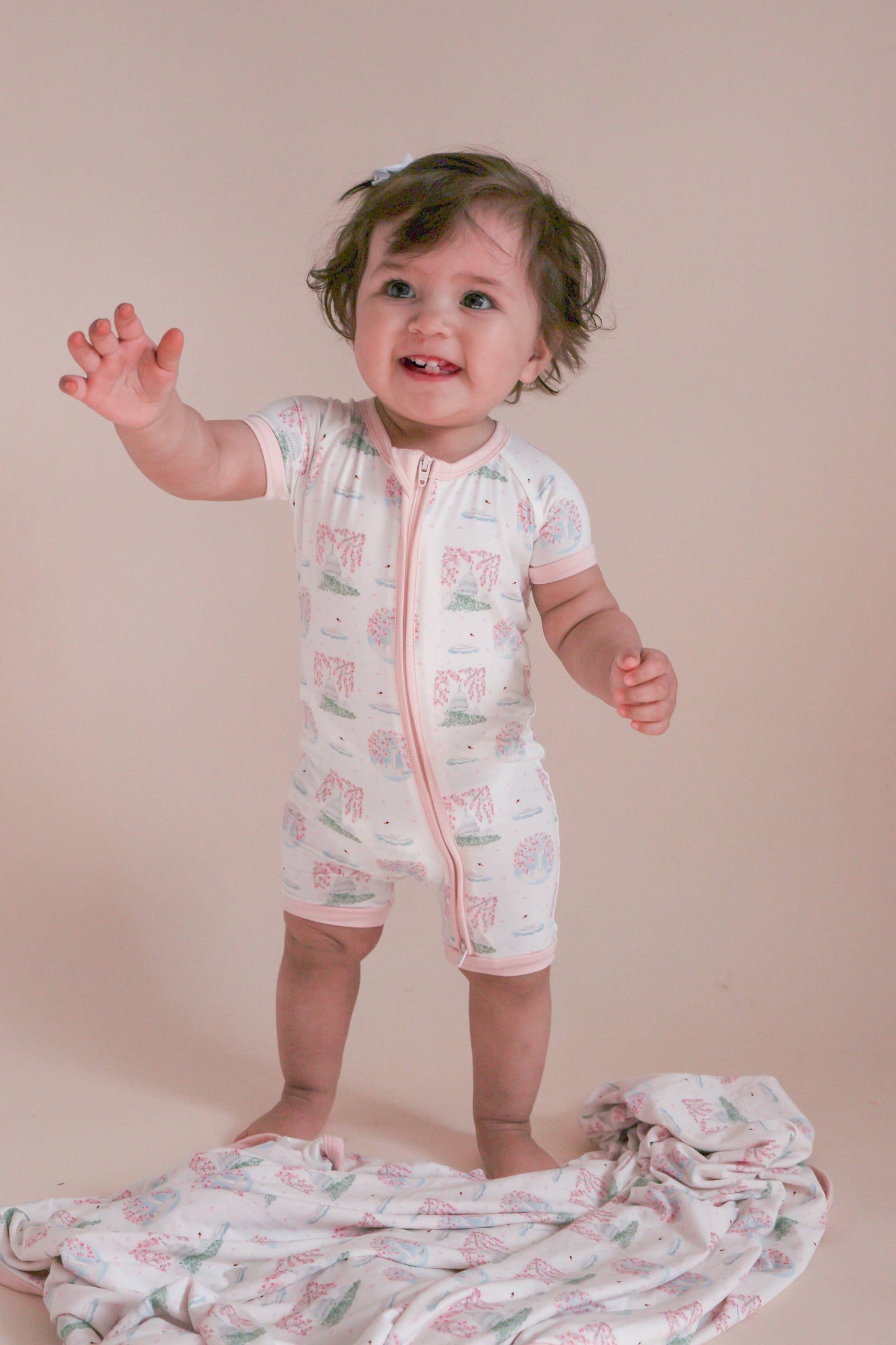 Cherry Blossom Shortie Romper