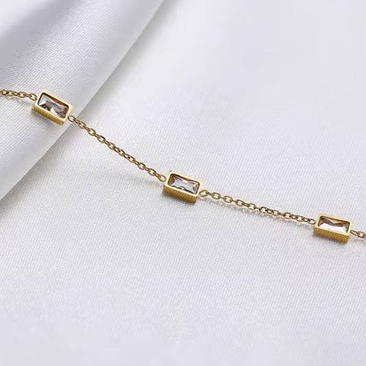 Rectangle Rhinestone Bracelet