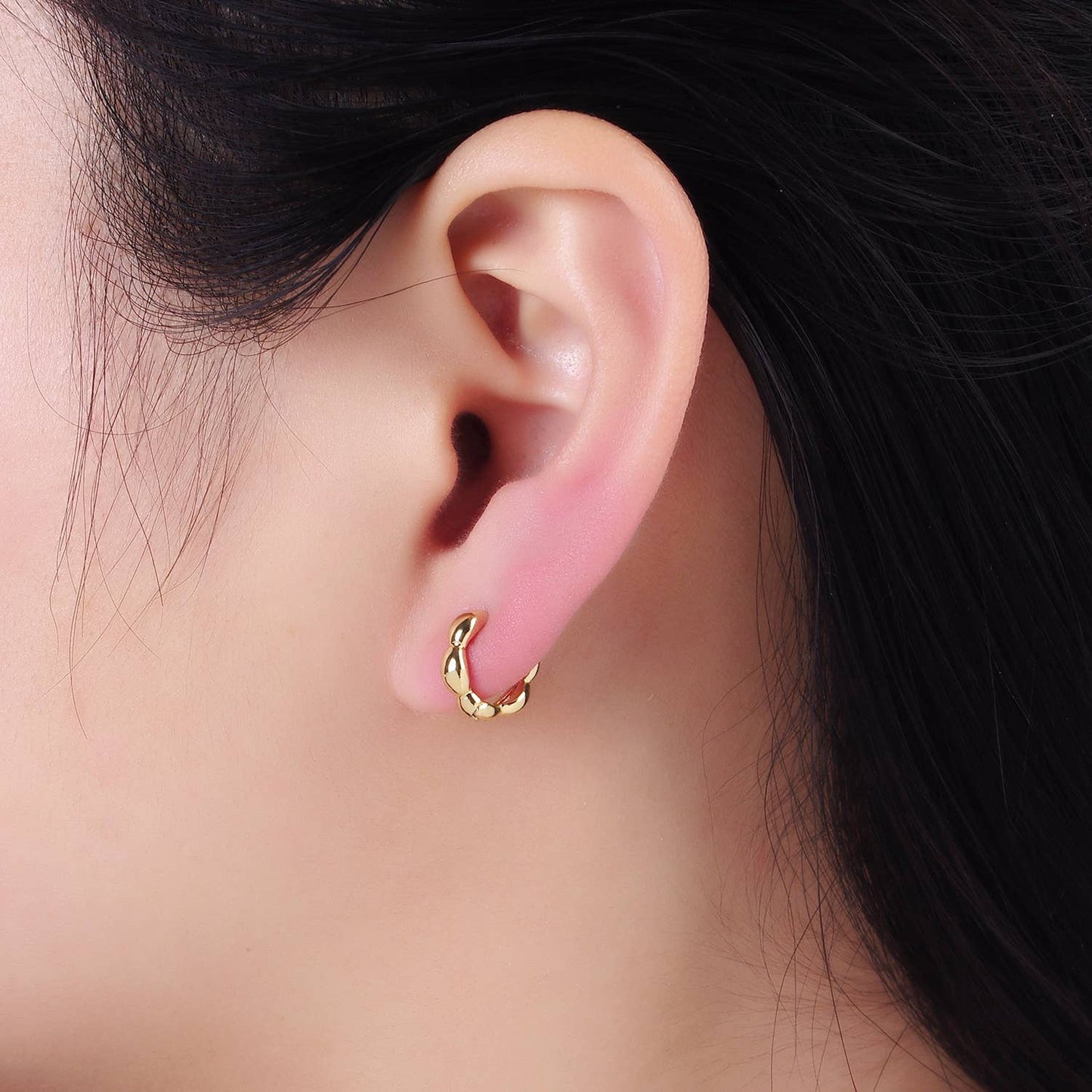 Bubble Huggie Earrings