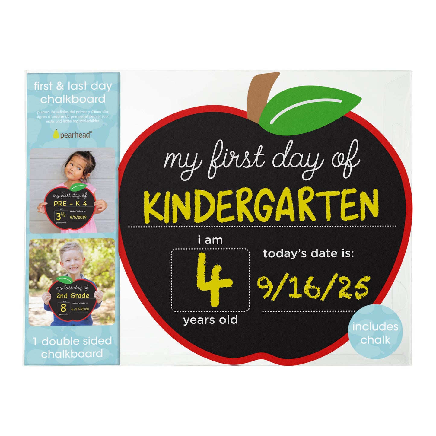 Apple Chalkboard Sign - Reversible for First & Last Day of School