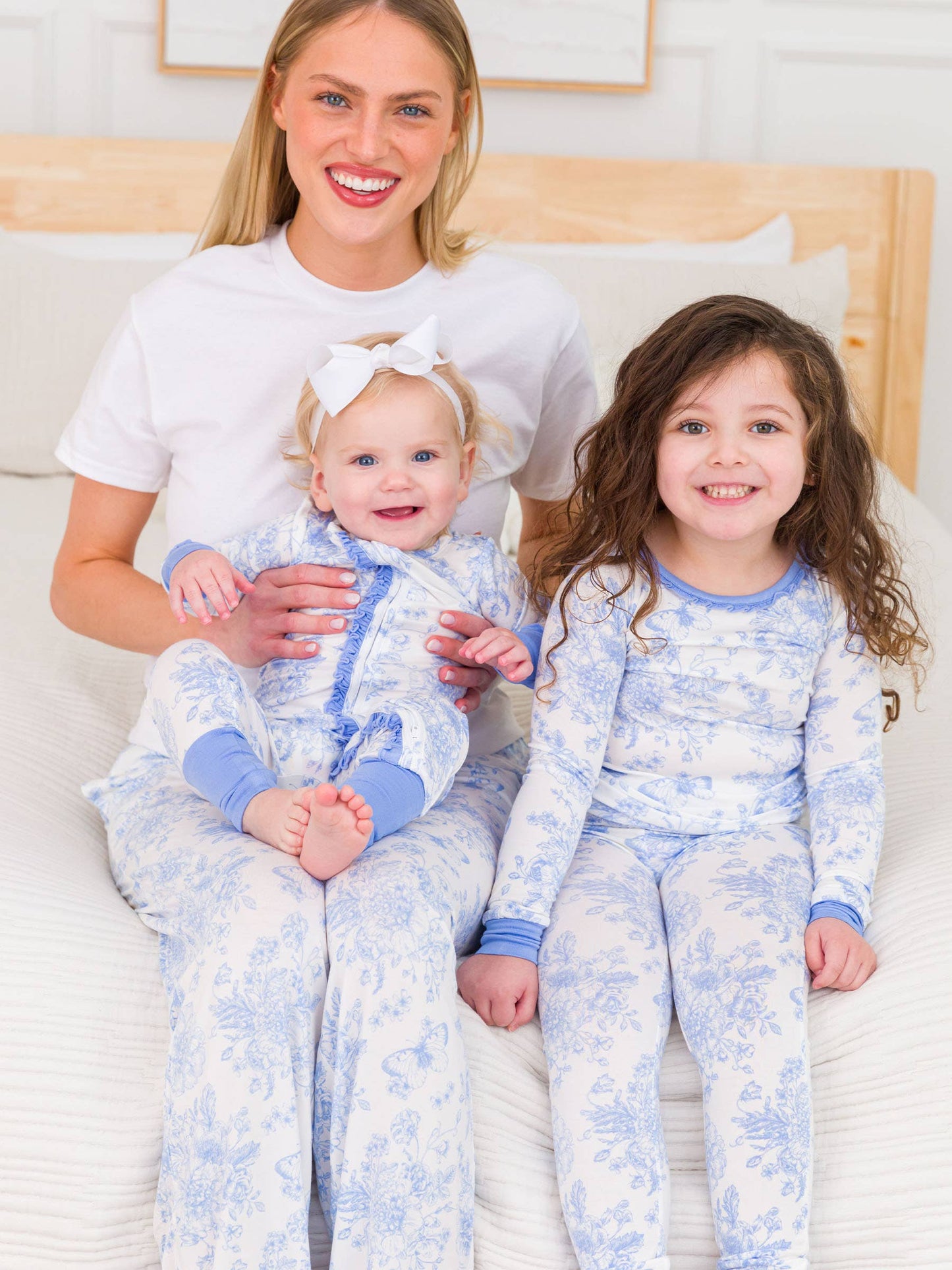 Blue Toile Pajama Pants for Mom