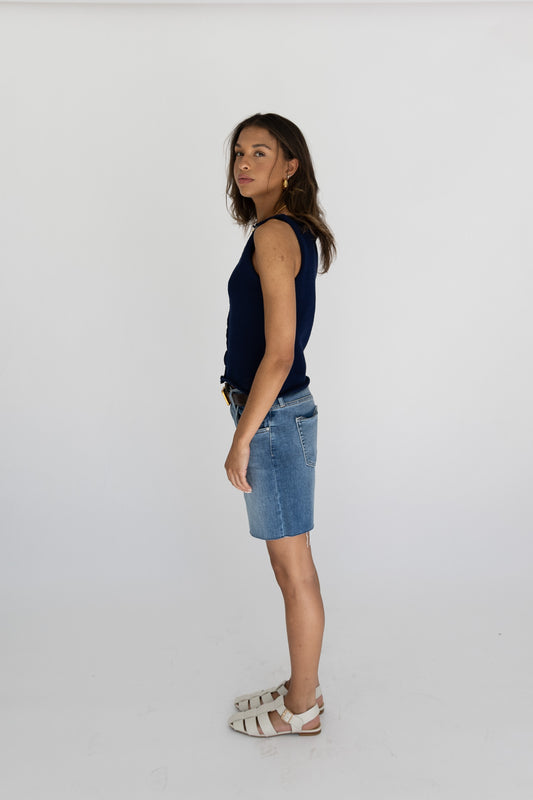 Long Denim Shorts
