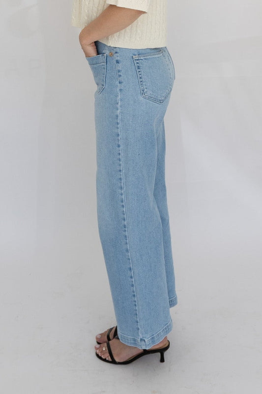Light Wash Wide Leg Sailor Jean