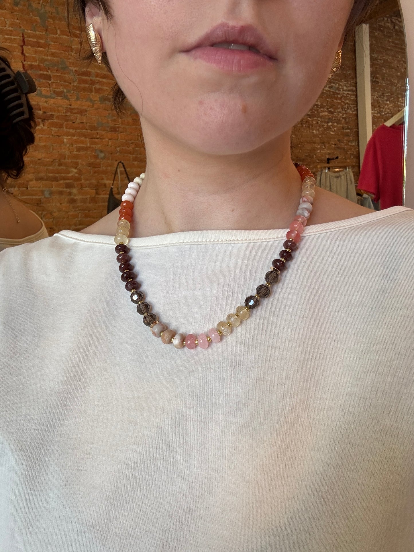 Agate Beaded Necklace