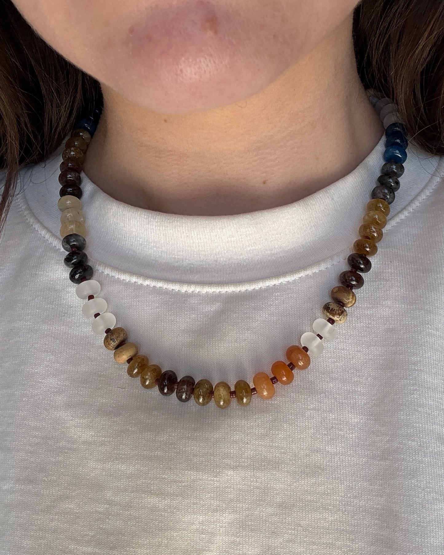 Agate Beaded Necklace