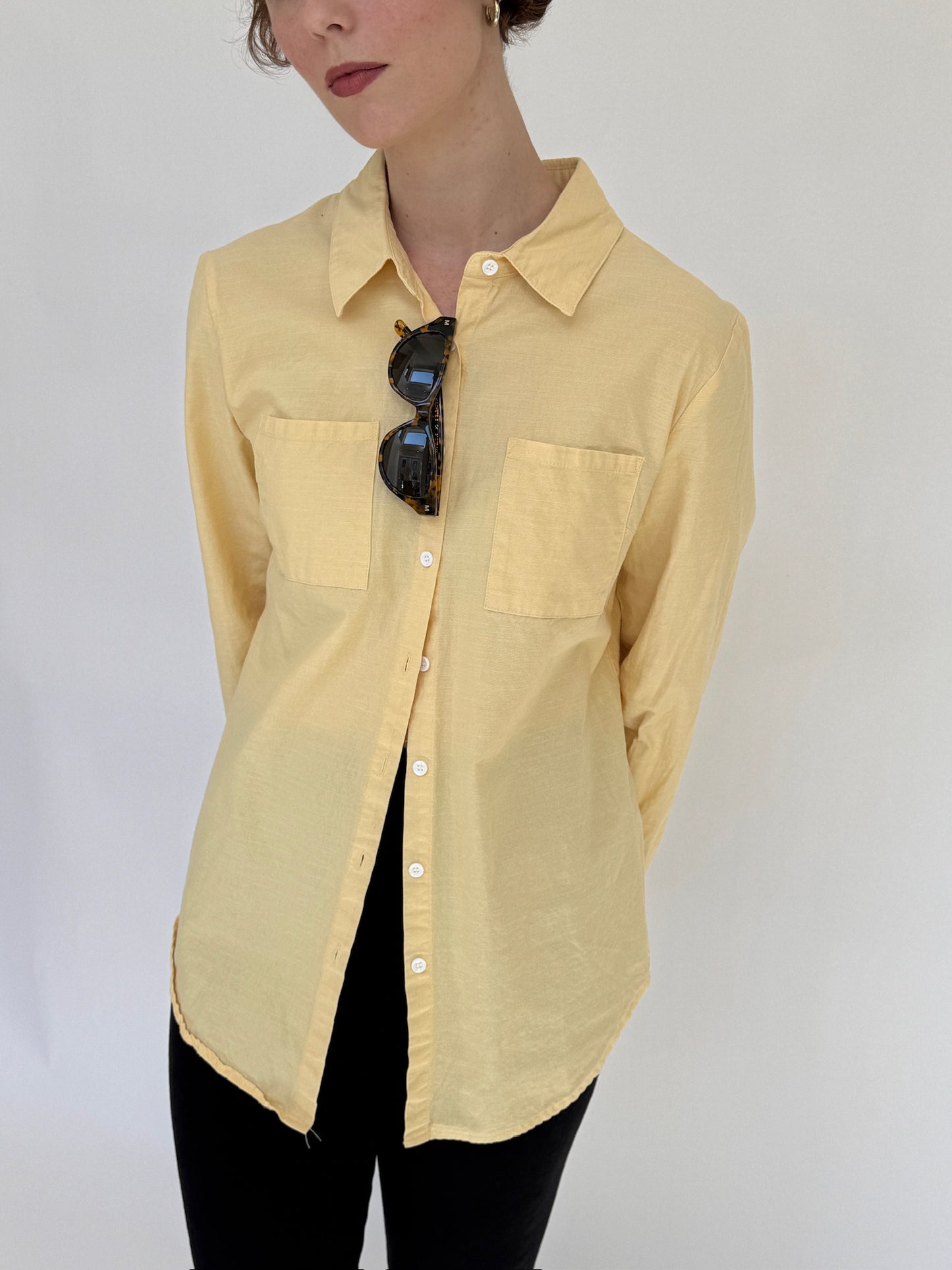 Structured Cotton Button Up