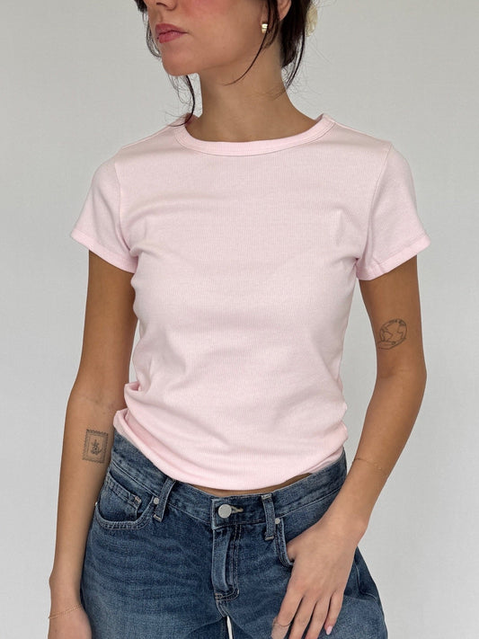 Basic Ribbed Short Sleeve Top