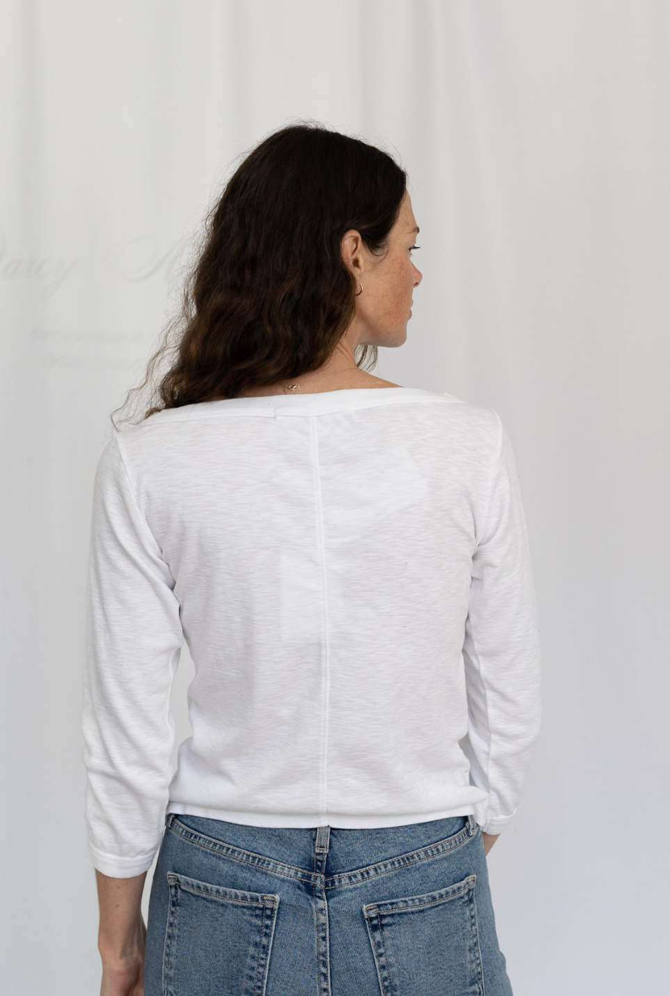 Bateau Slub Top | White