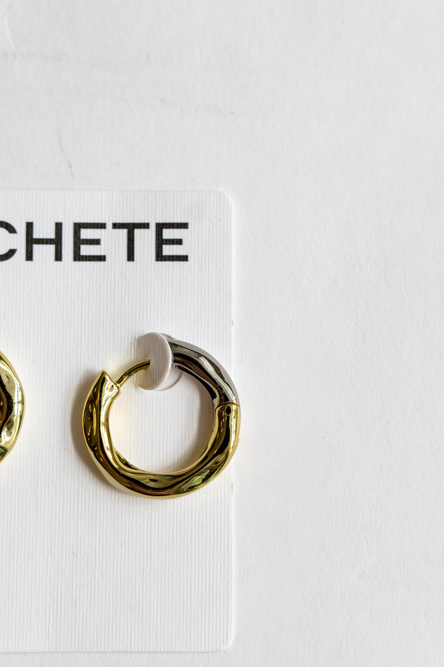 Petite Wavy Hoops in 3/4 Gold
