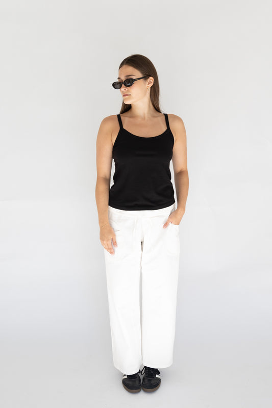 Eleanor Fold-Over Cotton Pant