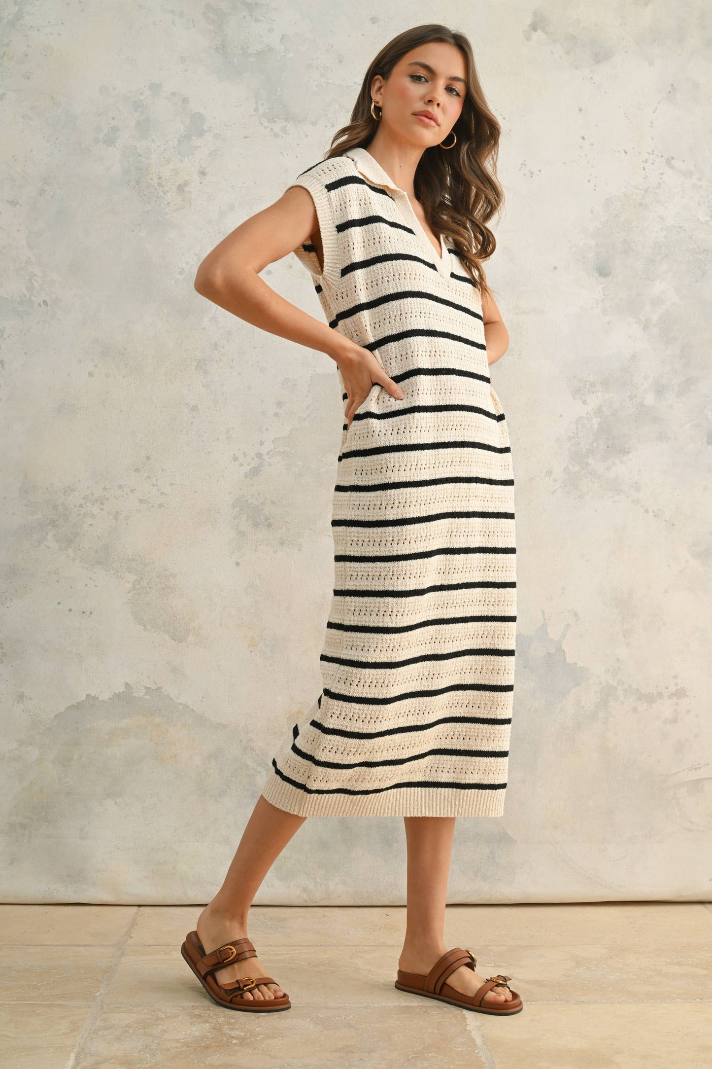 Crocheted Collared Dress