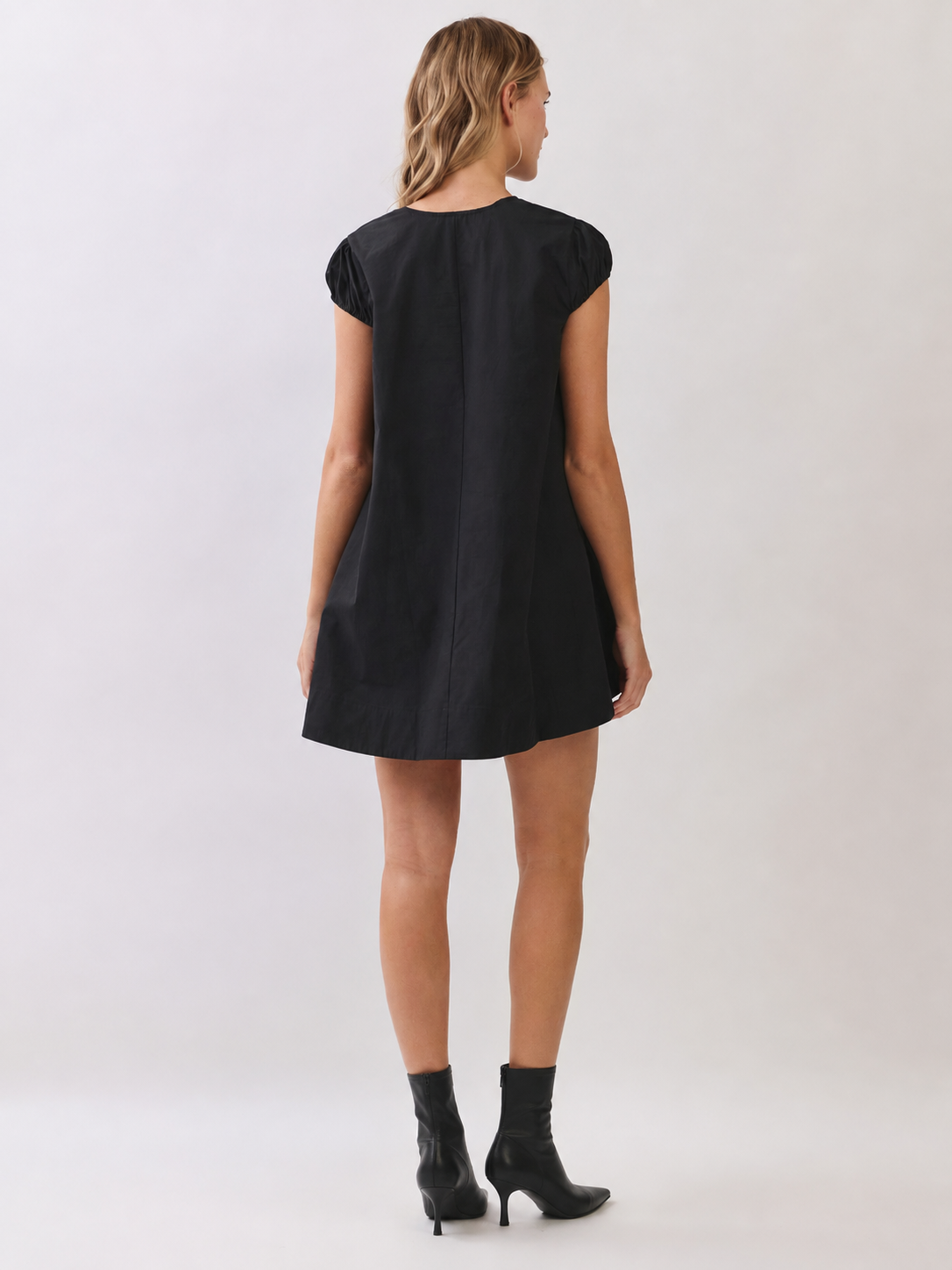 U-Neck Swing Mini Dress