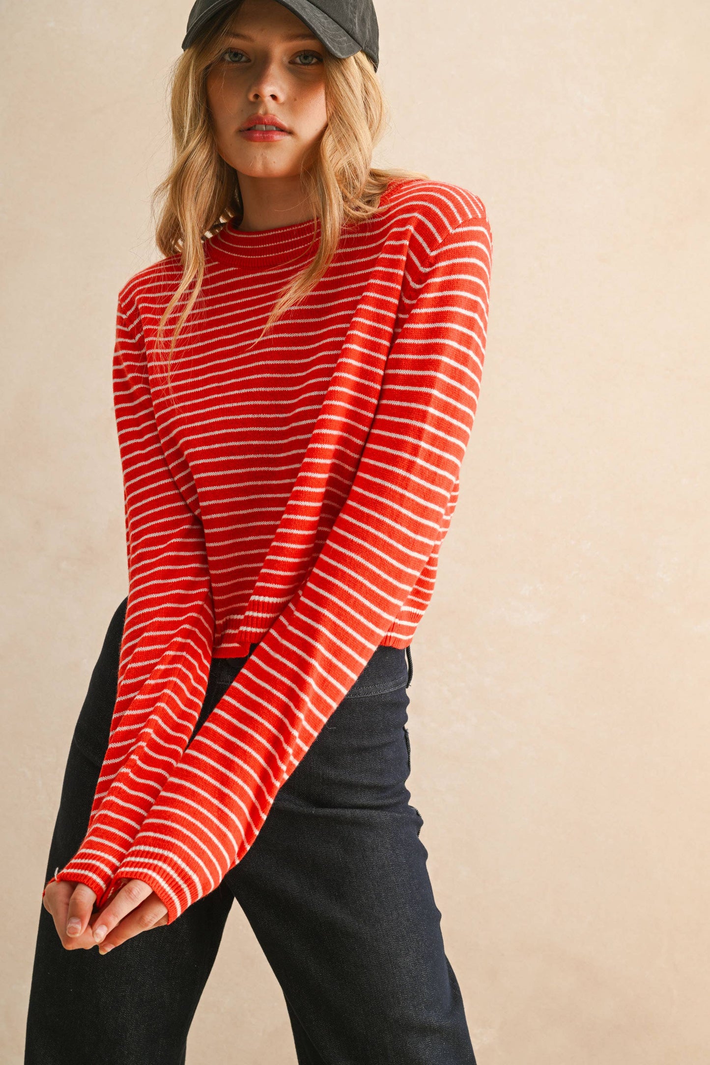 Stripe Sweater Top | Multiple Colors