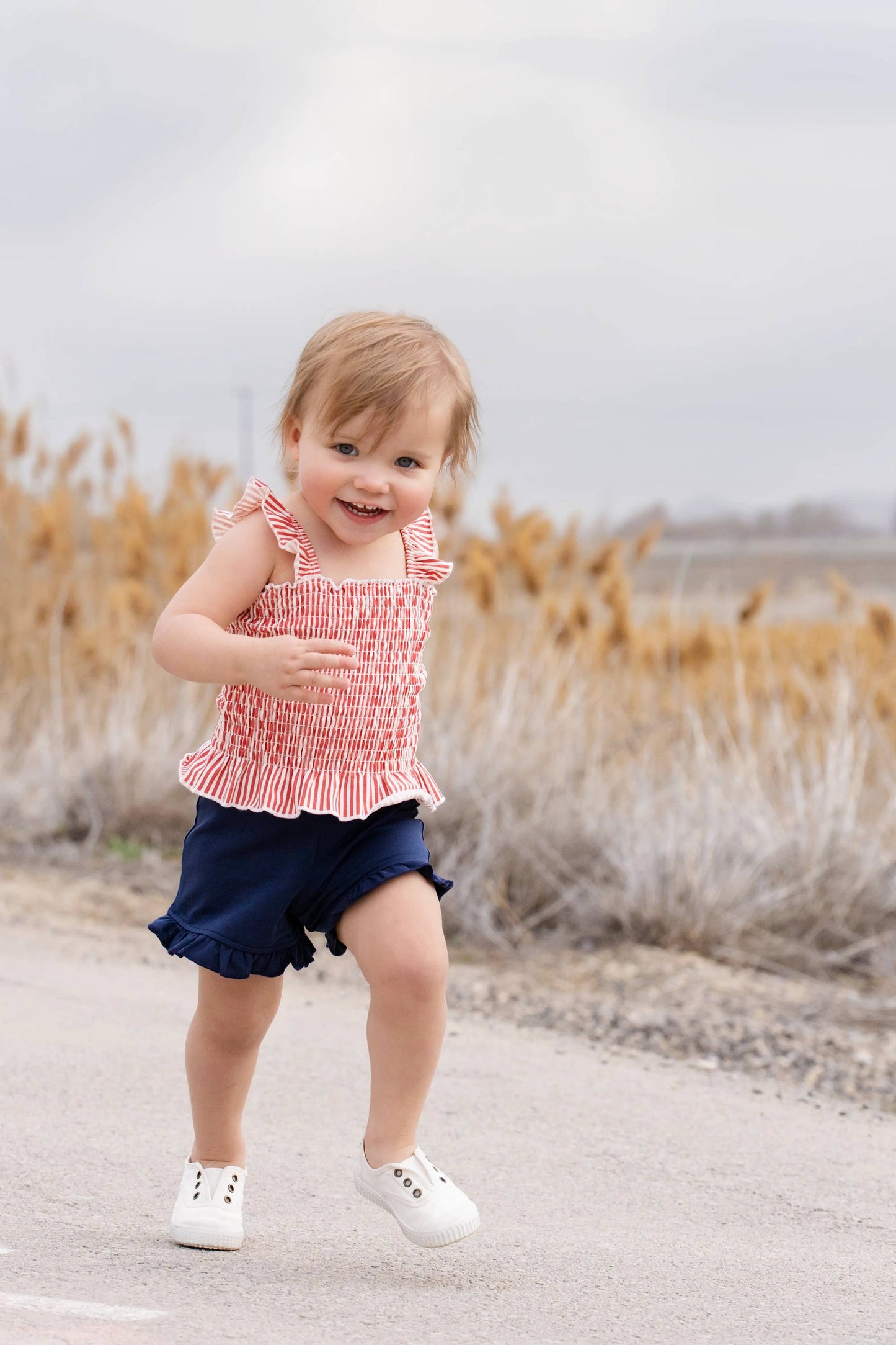 Smocked Top + Ruffle Short