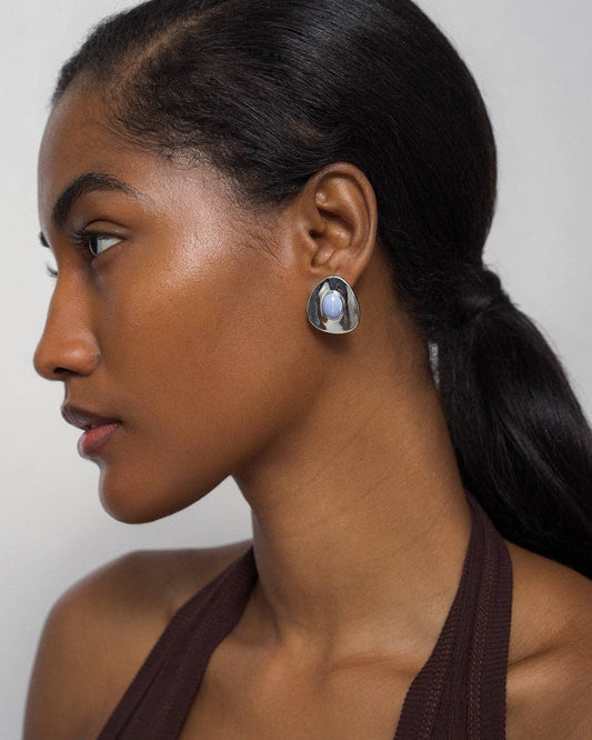 Hunter Statement Studs | Silver