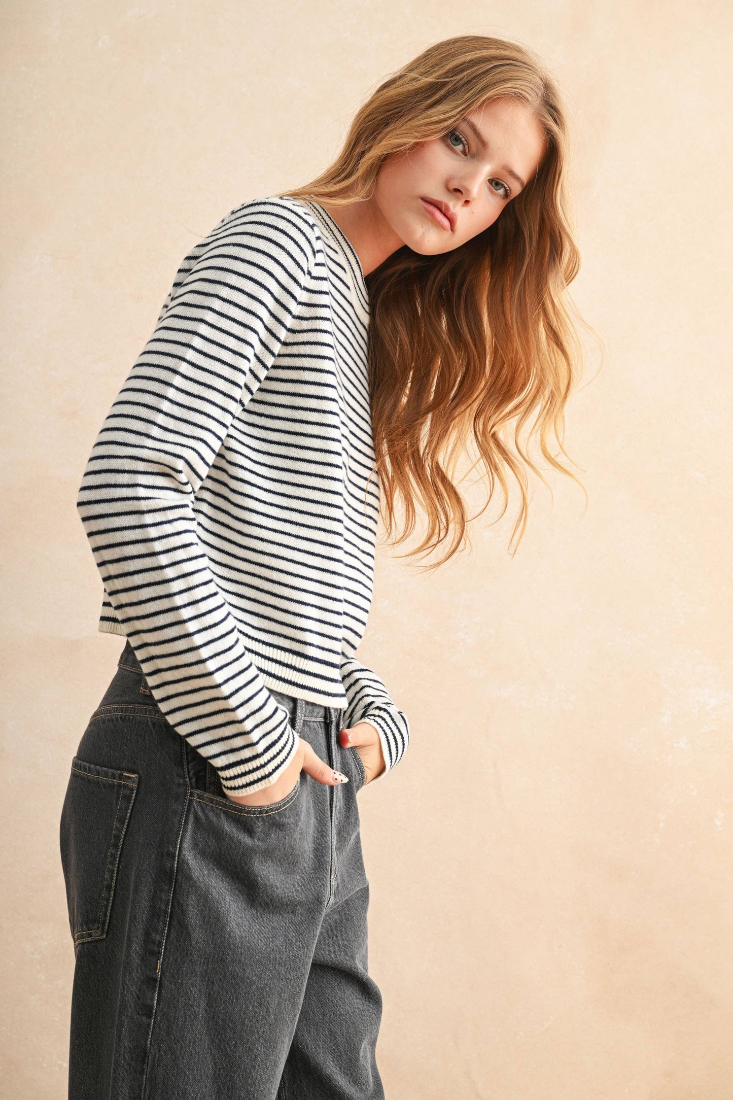 Stripe Sweater Top | Multiple Colors