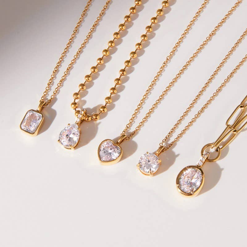 Square Diamond Necklace