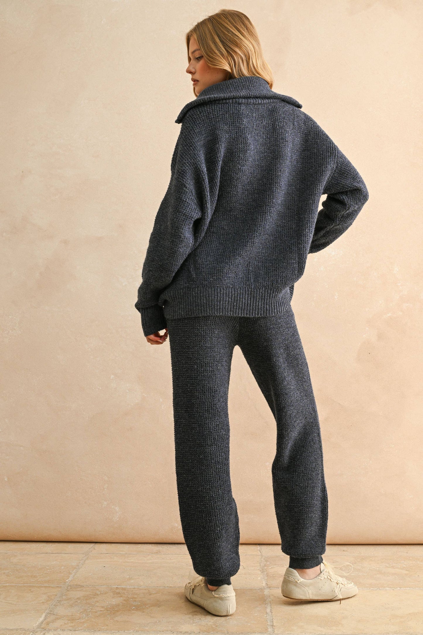 Half Zip Sweater Top