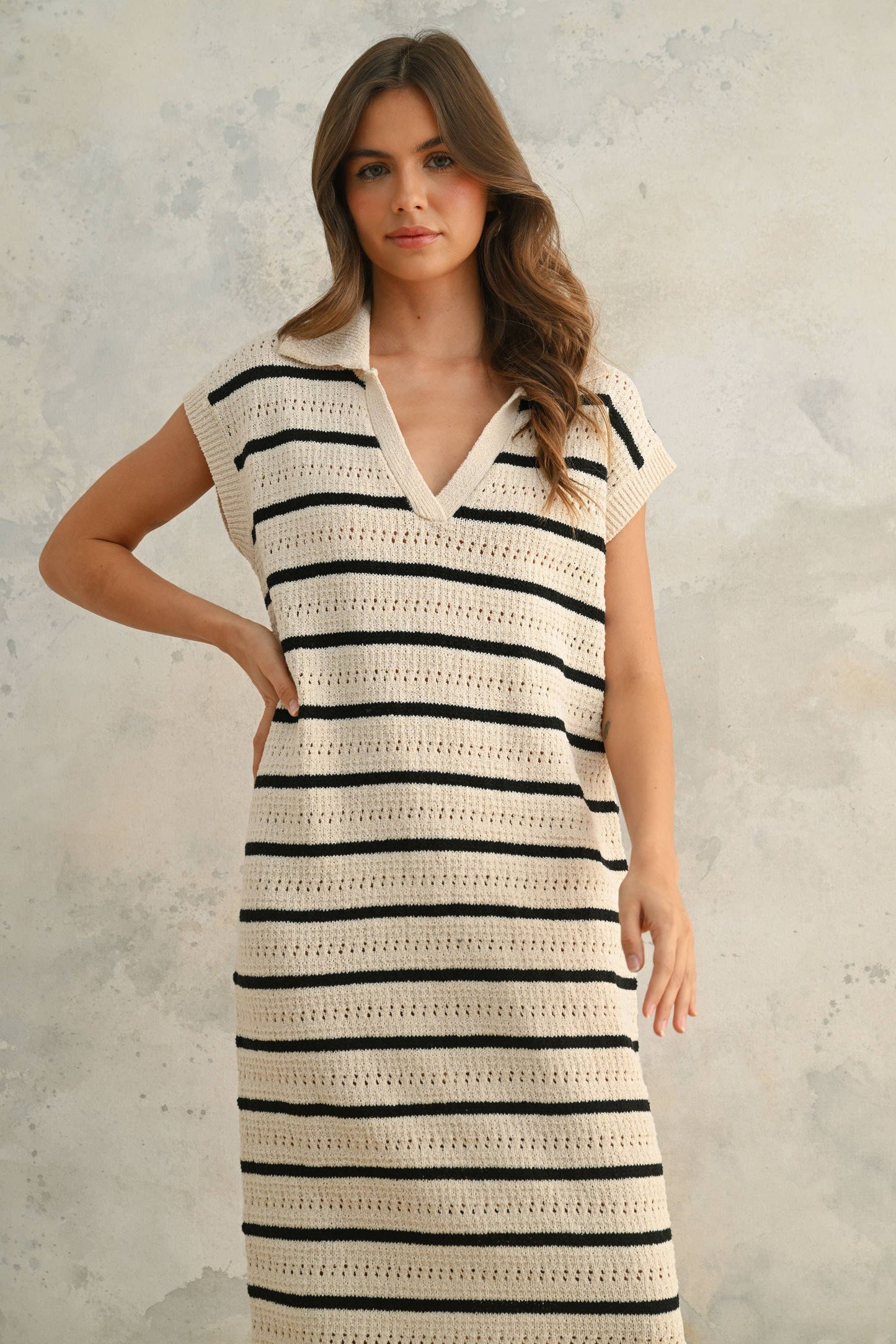 Crocheted Collared Dress