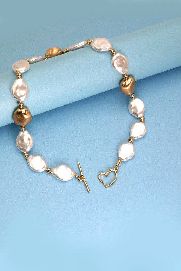 Gold Pearl Necklace