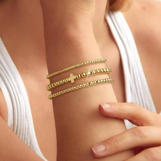 Cross Multilayer Ball Chain Bracelet