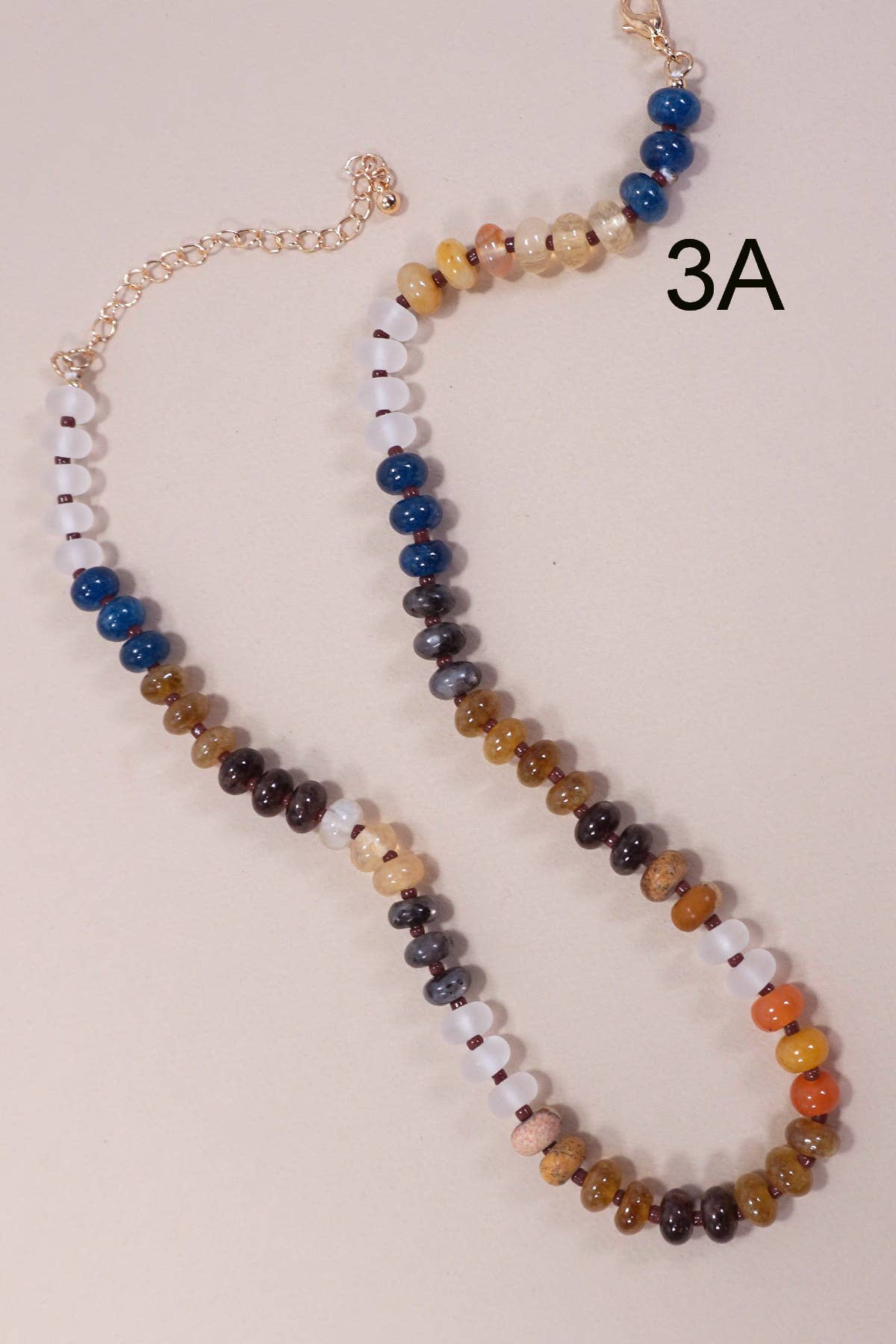 Natural Agate Beaded Necklace